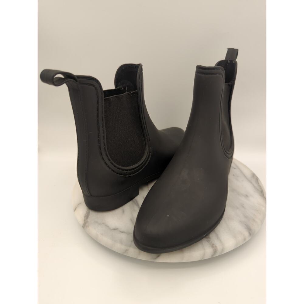 Jeffrey Campbell Boots Size 7 Women's Forecast Chelsea Waterproof Rain Black‎